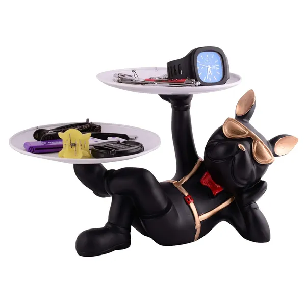 Multicolour_Cool_Dog_Showpiece_With_Plate_For_Home_Dcor_Item_|_Kitchen,Bedroom,Office,Dinning_Table_Decorative_Item
