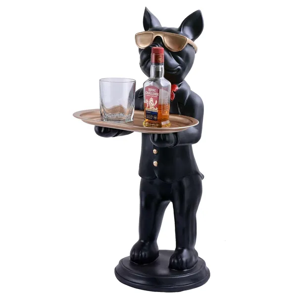 Multicolour_Cool_Dog_Showpiece_With_Plate_For_Home_Dcor_Item_|_Kitchen,Bedroom,Office,Dinning_Table_Decorative_Item