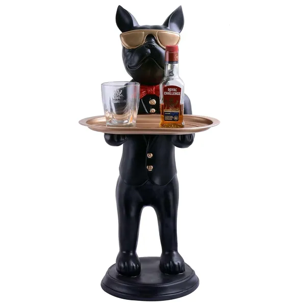 Multicolour_Cool_Dog_Showpiece_With_Plate_For_Home_Dcor_Item_|_Kitchen,Bedroom,Office,Dinning_Table_Decorative_Item