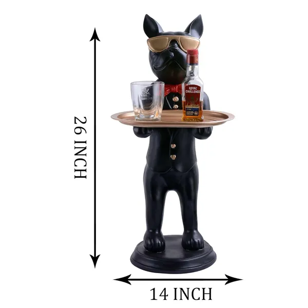 Multicolour_Cool_Dog_Showpiece_With_Plate_For_Home_Dcor_Item_|_Kitchen,Bedroom,Office,Dinning_Table_Decorative_Item