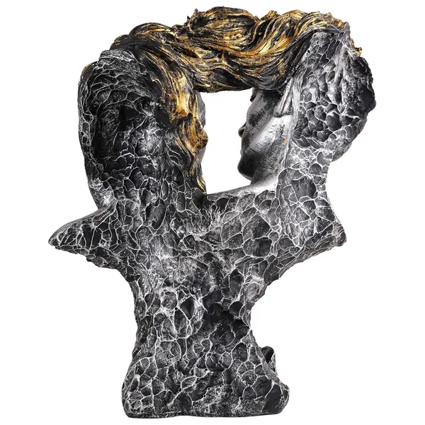Multicolour_Love_Couple_Face_Statue_Silver_And_Golden_Showpiece_For_Home_Decor_Valentine_Day_Gift_|_Resin_Decorative_Showpiece_Showpiece