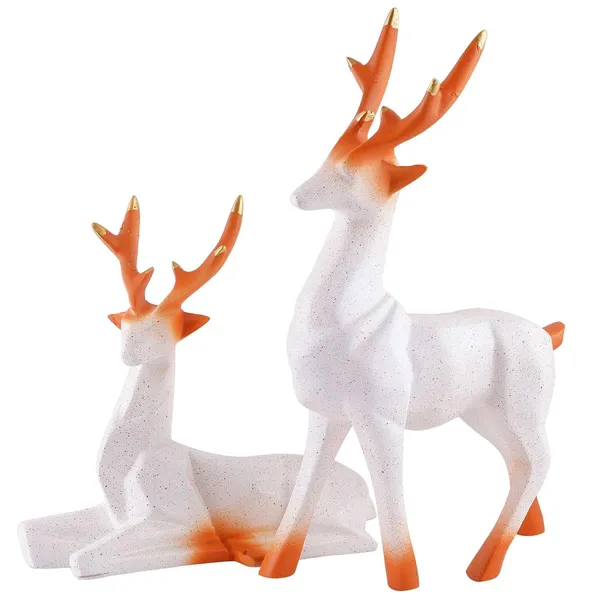Multicolour_Polyresin_Set_Of_2_Dear_Showpiece_For_Home_Decoration_Items_Table_Dcor_Living_Room_Gift_Boxes_For_Weddings,_Parties,_Housewarming_For_Home_And_Office_Use