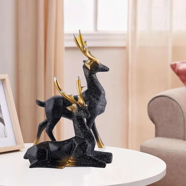 Multicolour_Polyresin_Set_Of_2_Dear_Showpiece_For_Home_Decoration_Items_Table_Dcor_Living_Room_Gift_Boxes_For_Weddings,_Parties,_Housewarming_For_Home_And_Office_Use_(Black)