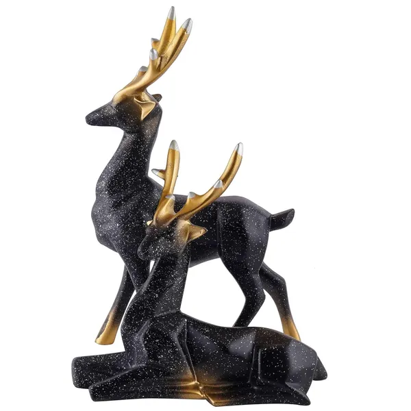 Multicolour_Polyresin_Set_Of_2_Dear_Showpiece_For_Home_Decoration_Items_Table_Dcor_Living_Room_Gift_Boxes_For_Weddings,_Parties,_Housewarming_For_Home_And_Office_Use_(Black)