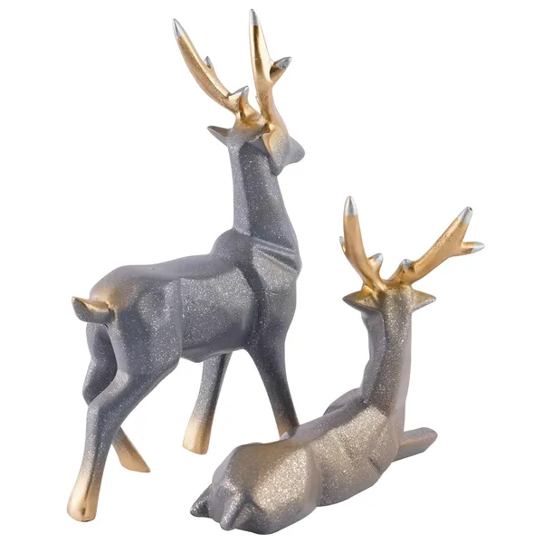 Multicolour_Polyresin_Set_Of_2_Dear_Showpiece_For_Home_Decoration_Items_Table_Dcor_Living_Room_Gift_Boxes_For_Weddings,_Parties,_Housewarming_For_Home_And_Office_Use_(Grey)