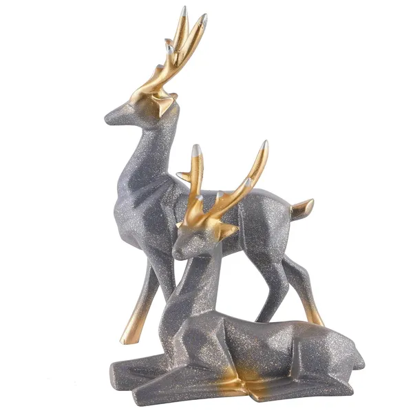 Multicolour_Polyresin_Set_Of_2_Dear_Showpiece_For_Home_Decoration_Items_Table_Dcor_Living_Room_Gift_Boxes_For_Weddings,_Parties,_Housewarming_For_Home_And_Office_Use_(Grey)