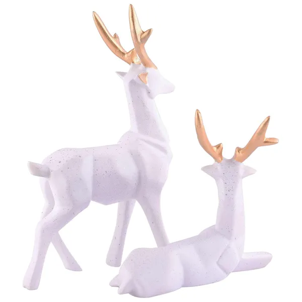 Multicolour_Resin_Deer_Head_Showpiece_Animal_Figurine_For_Table_Top_Good_Luck_Vaastu_Statue