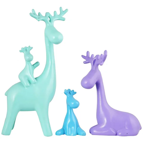 Multicolour_Deer_Family_Showpiece_For_Home_Decor_Showpiece_|_Reindeer_Family_Statue_For_Home_Decor_(Set_Of_3)