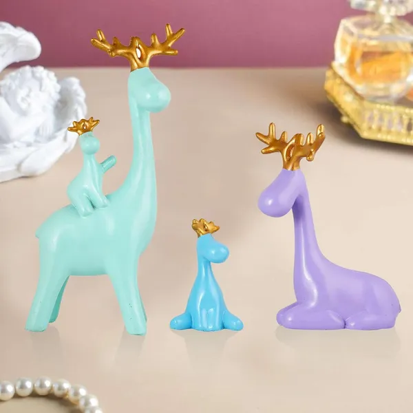Multicolour_Deer_Family_Showpiece_For_Home_Decor_Showpiece_|_Reindeer_Family_Statue_For_Home_Decor_(Set_Of_3)