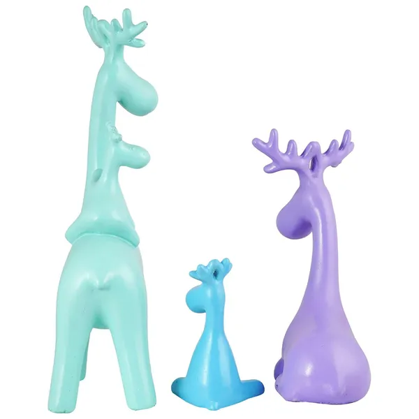 Multicolour_Deer_Family_Showpiece_For_Home_Decor_Showpiece_|_Reindeer_Family_Statue_For_Home_Decor_(Set_Of_3)