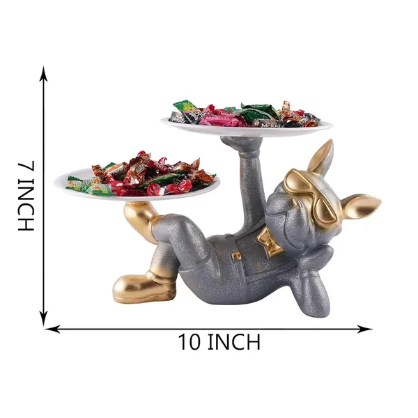 Multicolour_Decoration_Dog_Serving_Tray_With_Handle,_Dishes_&_Plate_Holder_For_Kitchen,Bedroom,Office,Dinning_Table_Decorative_Showpiece_Item