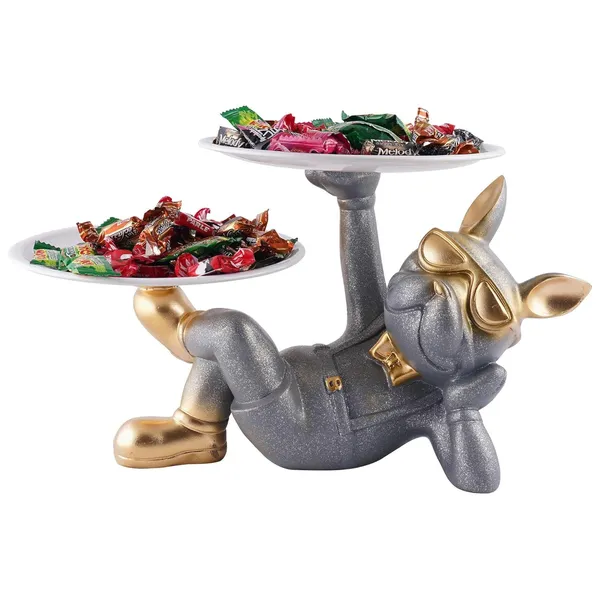 Multicolour_Decoration_Dog_Serving_Tray_With_Handle,_Dishes_&_Plate_Holder_For_Kitchen,Bedroom,Office,Dinning_Table_Decorative_Showpiece_Item