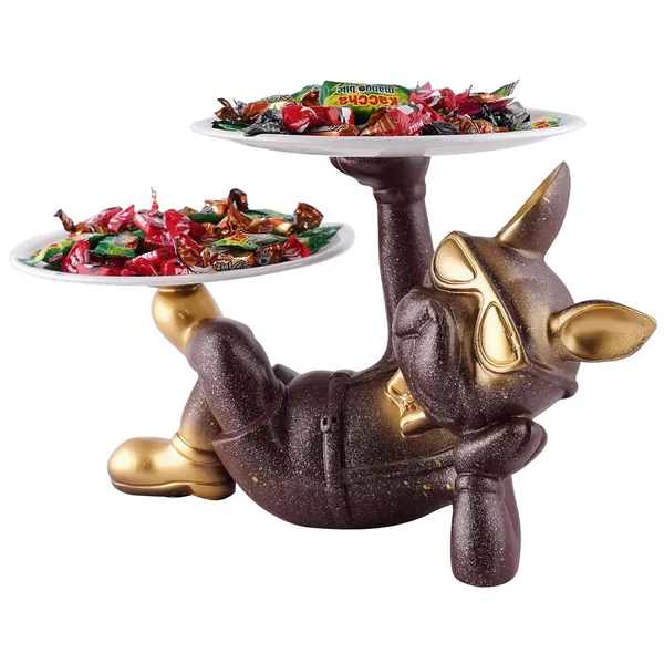 Decoration_Dog_Serving_Tray_with_Handle,_Dishes_&_Plate_Holder_for_Kitchen,Bedroom,Office,Dinning_Table_Decorative_Showpiece_Item_(Chocolate_Brown)