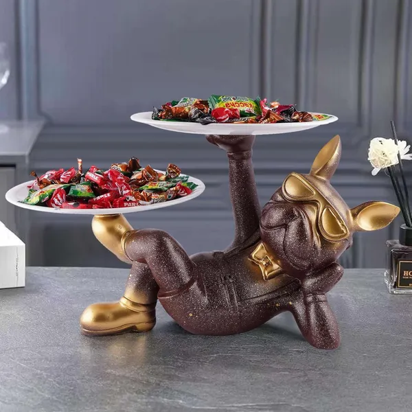 Decoration_Dog_Serving_Tray_with_Handle,_Dishes_&_Plate_Holder_for_Kitchen,Bedroom,Office,Dinning_Table_Decorative_Showpiece_Item_(Chocolate_Brown)
