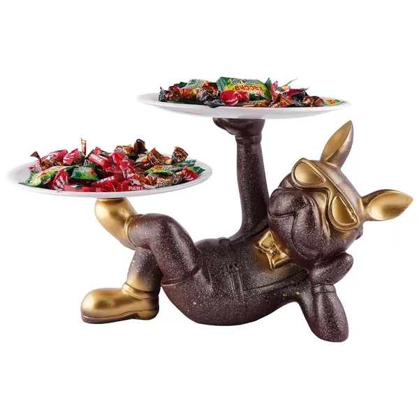 Decoration_Dog_Serving_Tray_with_Handle,_Dishes_&_Plate_Holder_for_Kitchen,Bedroom,Office,Dinning_Table_Decorative_Showpiece_Item_(Chocolate_Brown)