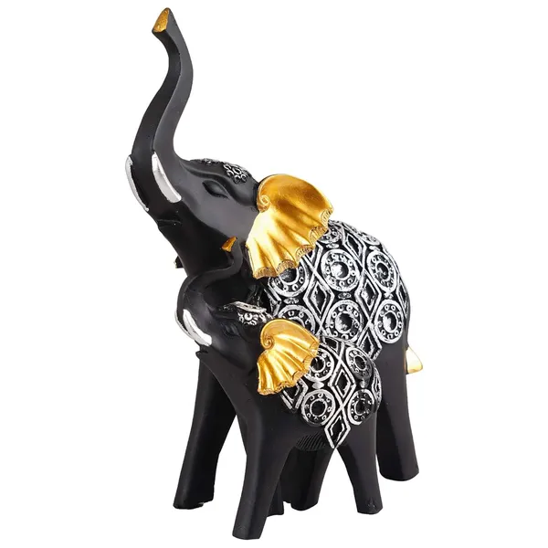 Polyresin_Elephant_Showpiece_Statue_and_Artifacts_for_Home_Decor,_Living_Room,_Table_Decoration_for_Gifting,_Interiors_and_Diwali_Decoration_Black_Golden_(Set_of_2)