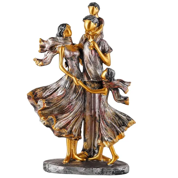 Multicolour_Mother_And_Father_With_Child_Complete_Faimily_Love_Golden_White_Statue_Showpiece_For_Home_Decor_And_Gifting