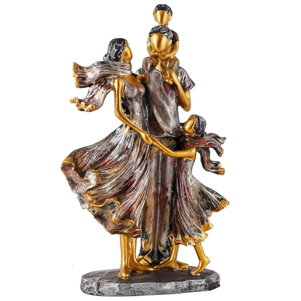 Multicolour_Mother_And_Father_With_Child_Complete_Faimily_Love_Golden_White_Statue_Showpiece_For_Home_Decor_And_Gifting