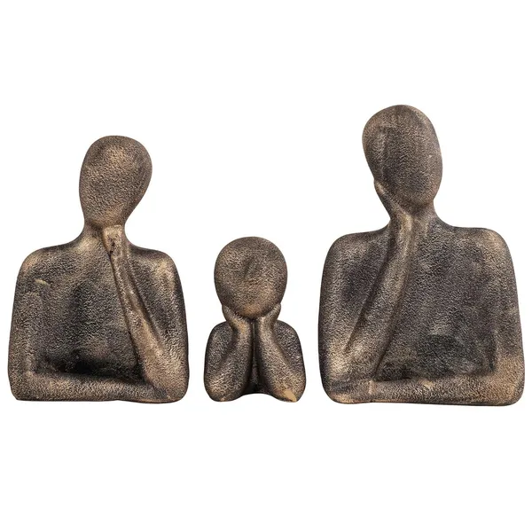 Multicolour_Family_Of_Three_Ornaments_Abstract_Home_Souvenirs_Statues_Decoration_For_Home_Character_Brown