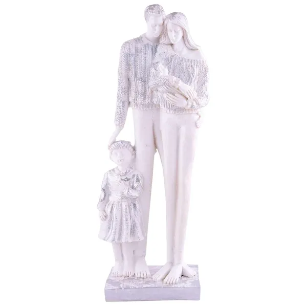 Multicolour_Mother_And_Father_With_Child_Girl_Faimily_Love_Golden_White_Statue_Showpiece_For_Home_Decor_And_Gifting