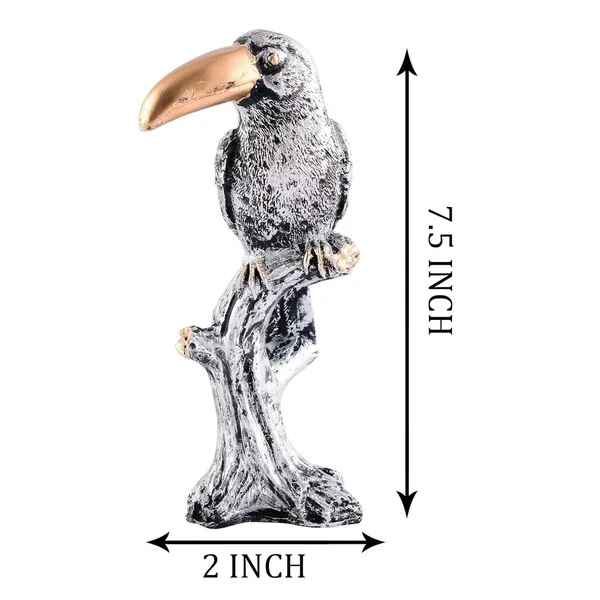 Multicolour_Decorative_Silver_Resin_Parrot_Showpiece_For_Home_Decor,_Living_Room,_Table_Decoration_For_Gifting