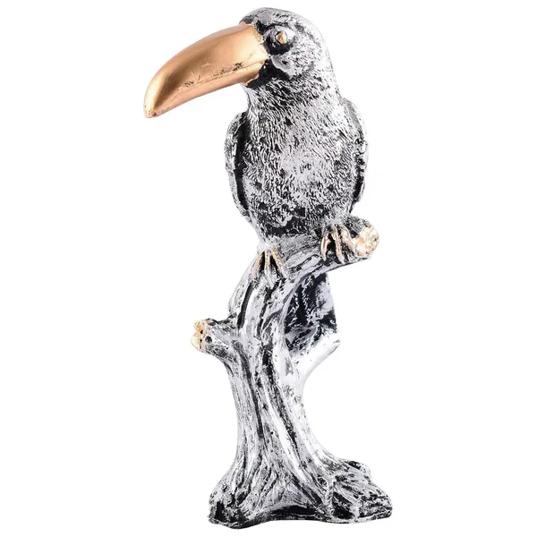 Multicolour_Decorative_Silver_Resin_Parrot_Showpiece_For_Home_Decor,_Living_Room,_Table_Decoration_For_Gifting