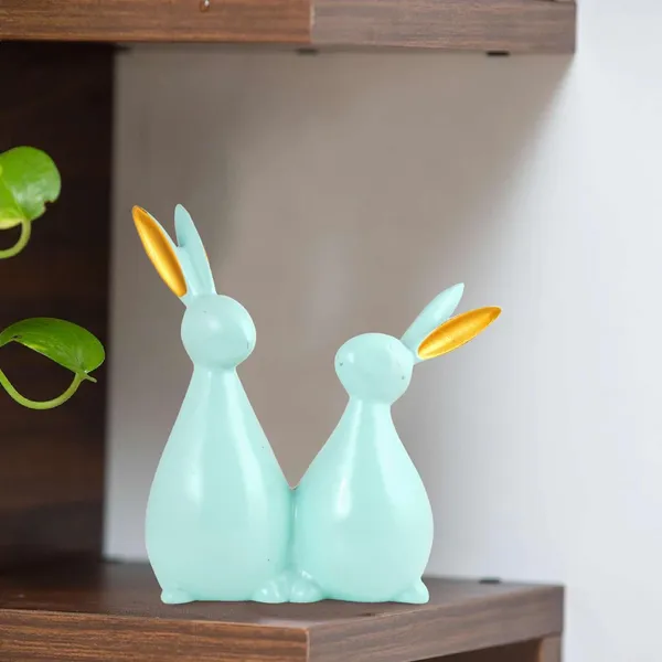 Rabbit_Cute_Pair_Statue_for_Home_Decor_Showpiece_|_Kids_Room_Decorative_Showpiece_(Light_Green)