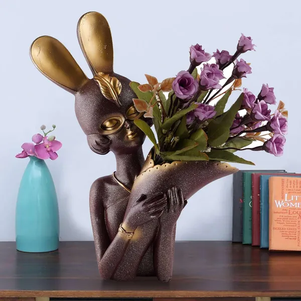 Decorative_Flower_Vases_showpiece_for_Living_Room,_Bedroom,_Kitchen,_Dining_Room,_Office_Decoration_Home_Decor_14_Inch_(Dark_Brown)
