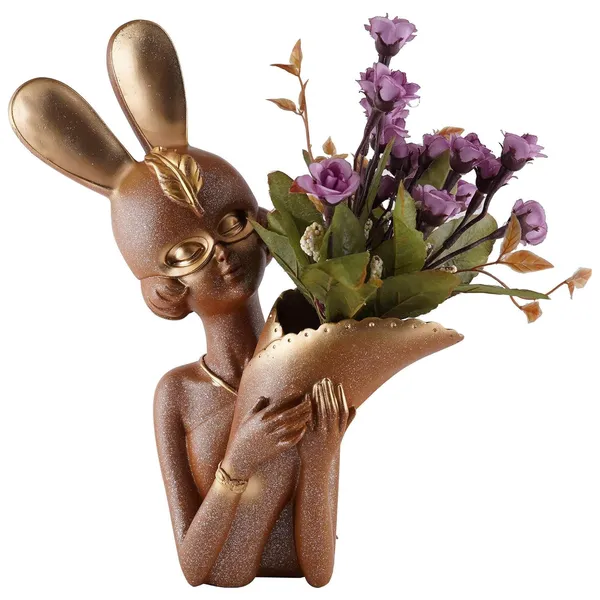 Decorative_Flower_Vases_showpiece_for_Living_Room,_Bedroom,_Kitchen,_Dining_Room,_Office_Decoration_Home_Decor_14_Inch_(Brown)