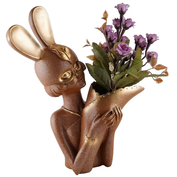 Decorative_Flower_Vases_showpiece_for_Living_Room,_Bedroom,_Kitchen,_Dining_Room,_Office_Decoration_Home_Decor_14_Inch_(Brown)