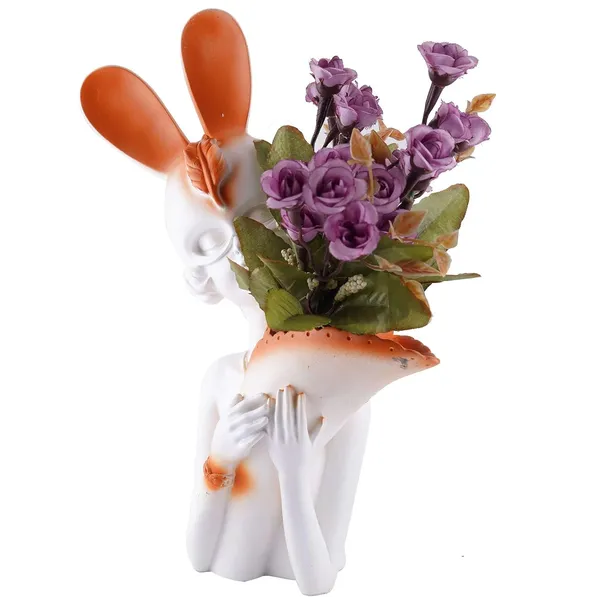 Decorative_Flower_Vases_showpiece_for_Living_Room,_Bedroom,_Kitchen,_Dining_Room,_Office_Decoration_Home_Decor_14_Inch_(White_Orange)