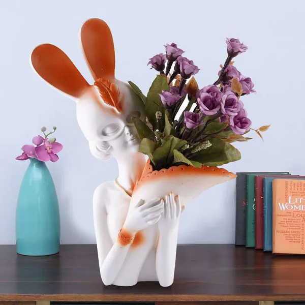 Decorative_Flower_Vases_showpiece_for_Living_Room,_Bedroom,_Kitchen,_Dining_Room,_Office_Decoration_Home_Decor_14_Inch_(White_Orange)