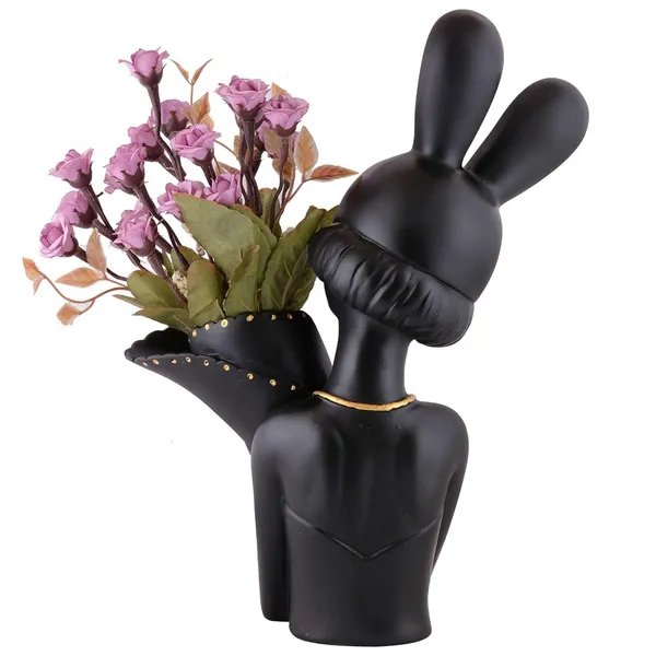 Decorative_Flower_Vases_showpiece_for_Living_Room,_Bedroom,_Kitchen,_Dining_Room,_Office_Decoration_Home_Decor_14_Inch_(Black)
