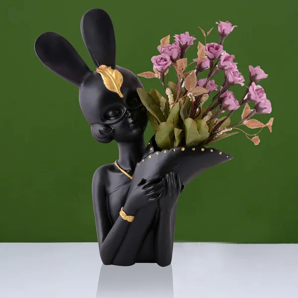 Decorative_Flower_Vases_showpiece_for_Living_Room,_Bedroom,_Kitchen,_Dining_Room,_Office_Decoration_Home_Decor_14_Inch_(Black)
