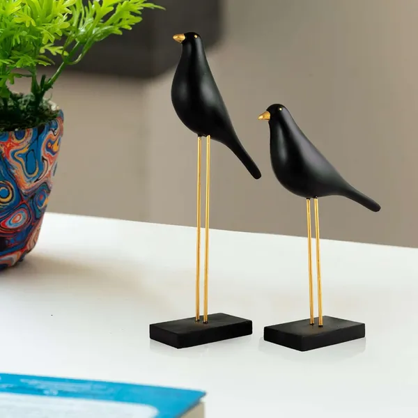 Multicolour_Sparrow_Bird_Home_Decor_Showpiece_On_Iron_Stand