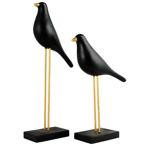 Multicolour_Sparrow_Bird_Home_Decor_Showpiece_On_Iron_Stand