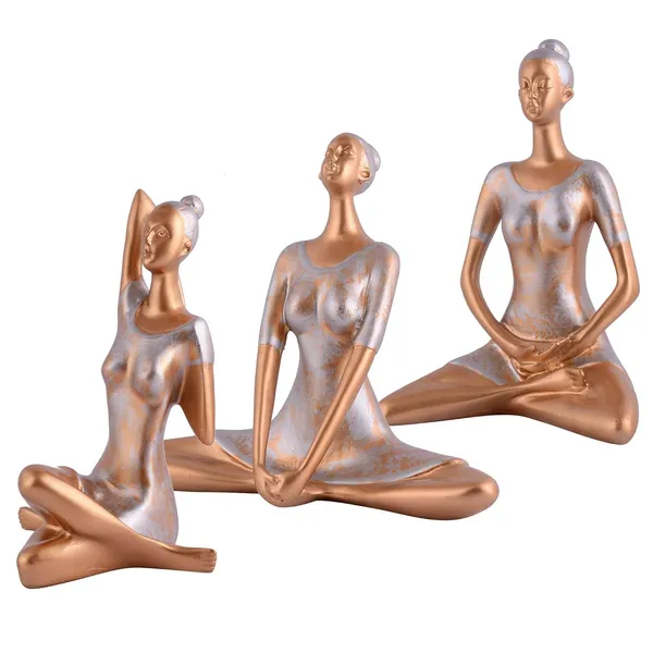 Suitable_for_Home_Decor_Yoga_Posture_Lady_Statue_Idol_for_Home_Yoga_Statue_Three_Pair_Admirable_Piece_of_Gift_(Golden)_-_13