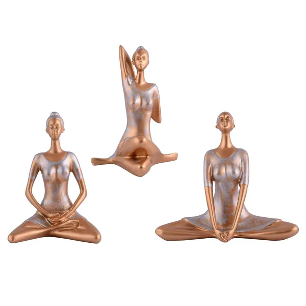 Suitable_for_Home_Decor_Yoga_Posture_Lady_Statue_Idol_for_Home_Yoga_Statue_Three_Pair_Admirable_Piece_of_Gift_(Golden)_-_13