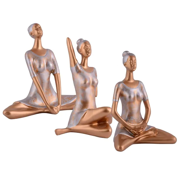 Suitable_for_Home_Decor_Yoga_Posture_Lady_Statue_Idol_for_Home_Yoga_Statue_Three_Pair_Admirable_Piece_of_Gift_(Golden)_-_13