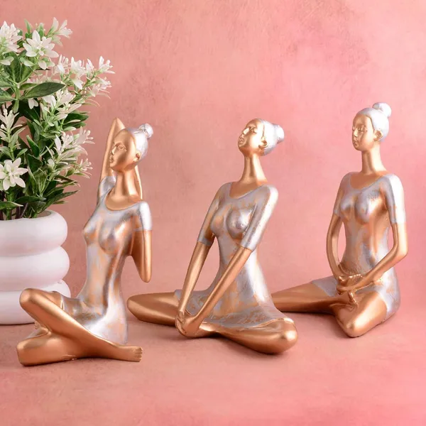 Suitable_for_Home_Decor_Yoga_Posture_Lady_Statue_Idol_for_Home_Yoga_Statue_Three_Pair_Admirable_Piece_of_Gift_(Golden)_-_13
