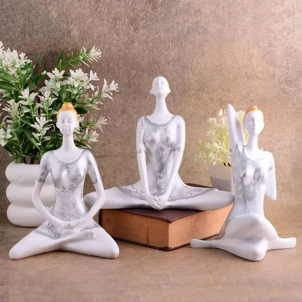 Suitable_for_Home_Decor_Yoga_Posture_Lady_Statue_Idol_for_Home_Yoga_Statue_Three_Pair_Admirable_Piece_of_Gift_(Silver)_-_14