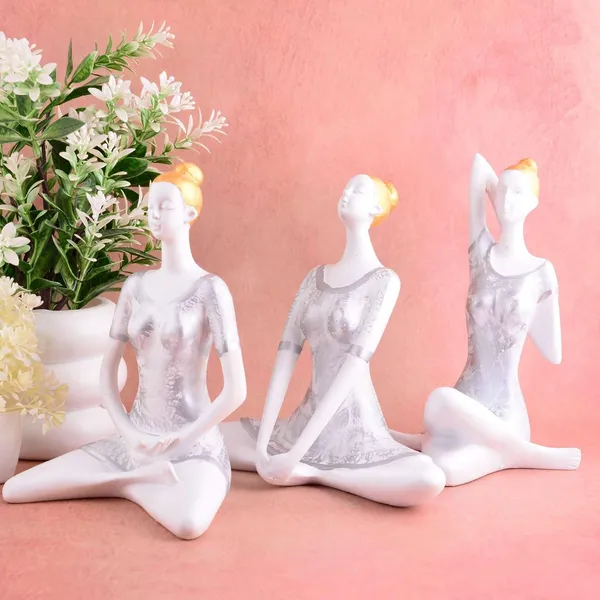 Suitable_for_Home_Decor_Yoga_Posture_Lady_Statue_Idol_for_Home_Yoga_Statue_Three_Pair_Admirable_Piece_of_Gift_(Silver)_-_14