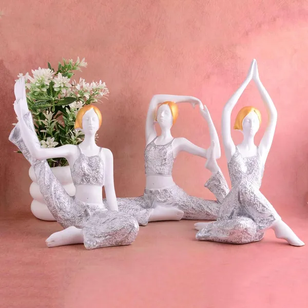 Suitable_for_Home_Decor_Yoga_Posture_Lady_Statue_Idol_for_Home_Yoga_Statue_Three_Pair_Admirable_Piece_of_Gift_(Silver)_-_15