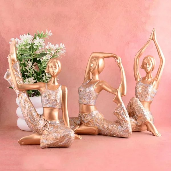 Suitable_for_Home_Decor_Yoga_Posture_Lady_Statue_Idol_for_Home_Yoga_Statue_Three_Pair_Admirable_Piece_of_Gift_(Golden)_-_16