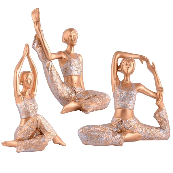 Suitable_for_Home_Decor_Yoga_Posture_Lady_Statue_Idol_for_Home_Yoga_Statue_Three_Pair_Admirable_Piece_of_Gift_(Golden)_-_16