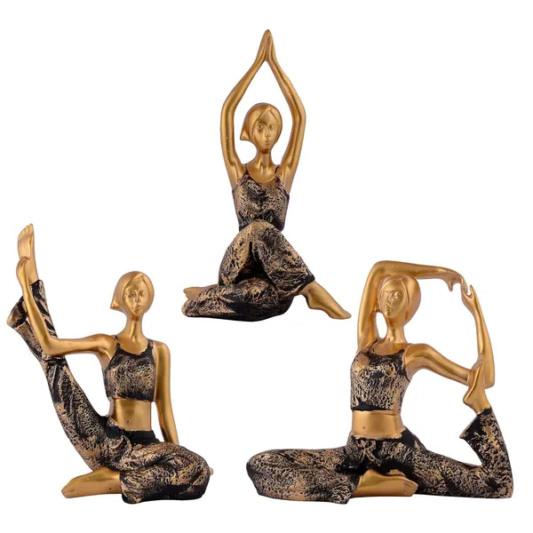 Suitable_for_Home_Decor_Yoga_Posture_Lady_Statue_Idol_for_Home_Yoga_Statue_Three_Pair_Admirable_Piece_of_Gift_(Golden)_-_21