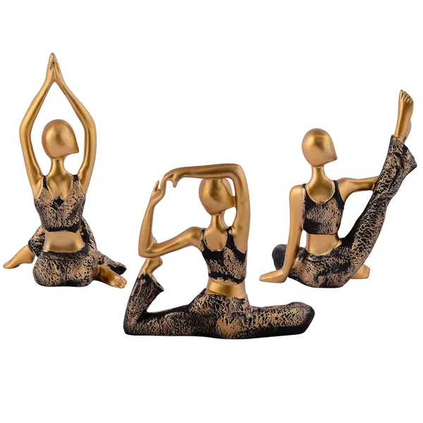 Suitable_for_Home_Decor_Yoga_Posture_Lady_Statue_Idol_for_Home_Yoga_Statue_Three_Pair_Admirable_Piece_of_Gift_(Golden)_-_21