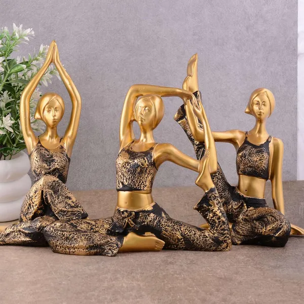 Suitable_for_Home_Decor_Yoga_Posture_Lady_Statue_Idol_for_Home_Yoga_Statue_Three_Pair_Admirable_Piece_of_Gift_(Golden)_-_21