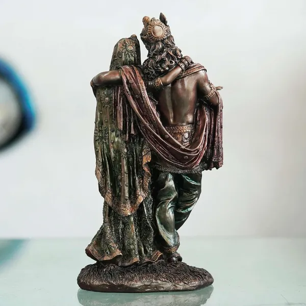 A_Beautiful_and_Intricate_Bronze_Statue_Depicting_Radha_and_Krishna,_Two_Central_Deities_in_Hinduism