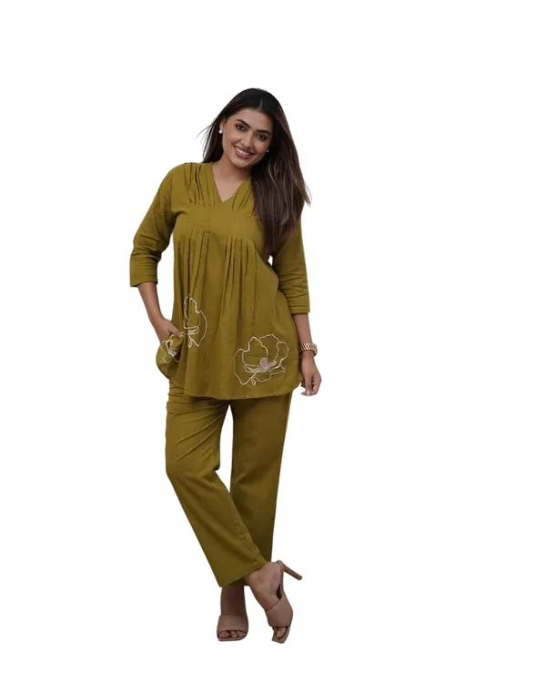 Black_Cotton_Embroidery_Straight_Kurti_Pant_With_Dupatta_Set_For_Women